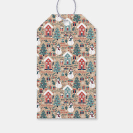 Snögubbar för sommartid, Julgranar Presentetikett