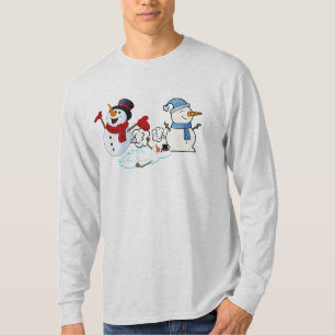 Snögubbar för uppställning t shirt