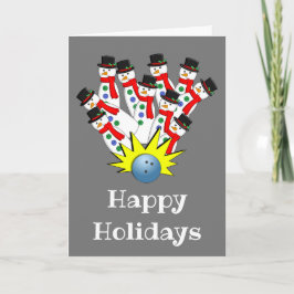 Snögubbar från jultomten.. Strejka! Helgdag-kort Helgkort