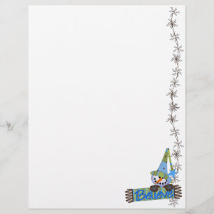 Snögubbar Helgdag Letterhead