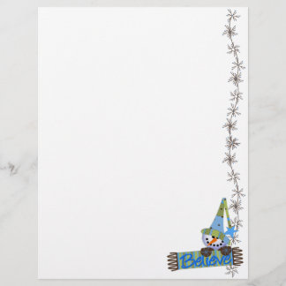 Snögubbar Helgdag Letterhead