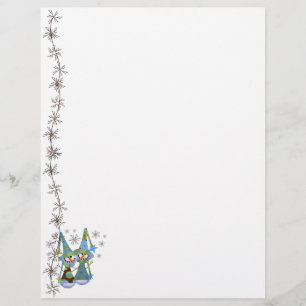 Snögubbar Helgdag Letterhead
