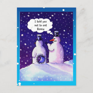 Snögubbar Humor Vykort