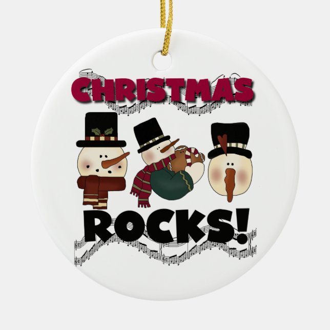 Snögubbar Jul Sten Keepsaké Ornament (Framsidan)