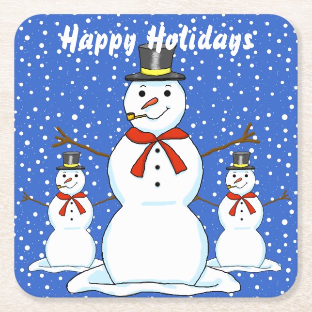 Snögubbar Jul Underlägg (Framsidan)