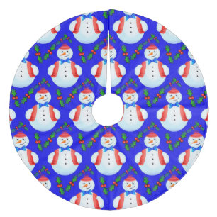 Snögubbar Julgransmatta Fleece