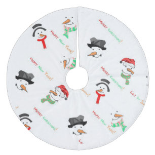 Snögubbar Julgransmatta Fleece