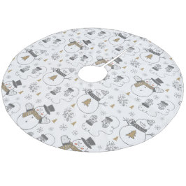 Snögubbar Julgransmatta Fleece