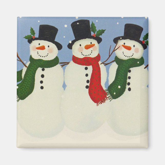 Snögubbar Magnet (Framsidan)