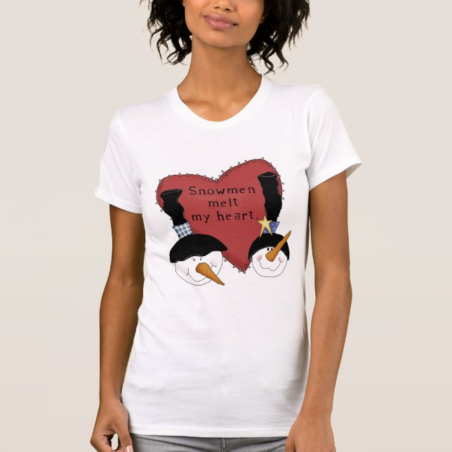 Snögubbar Melt My Heart Tshirts and Gifts (Framsida)