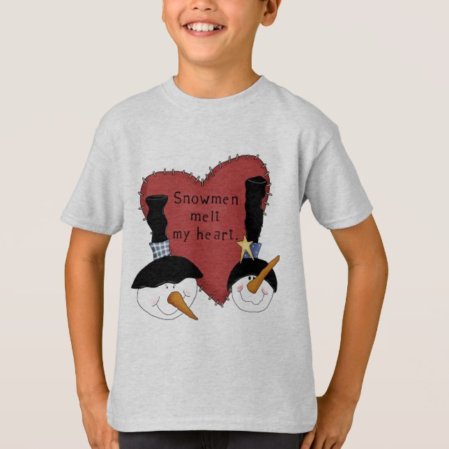Snögubbar Melt My Heart Tshirts and Gifts (Framsida)