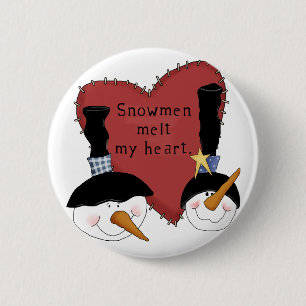 Snögubbar Melt My Heart Tshirts and Gifts Knapp