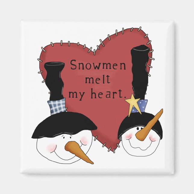 Snögubbar Melt My Heart Tshirts and Gifts Magnet (Framsidan)