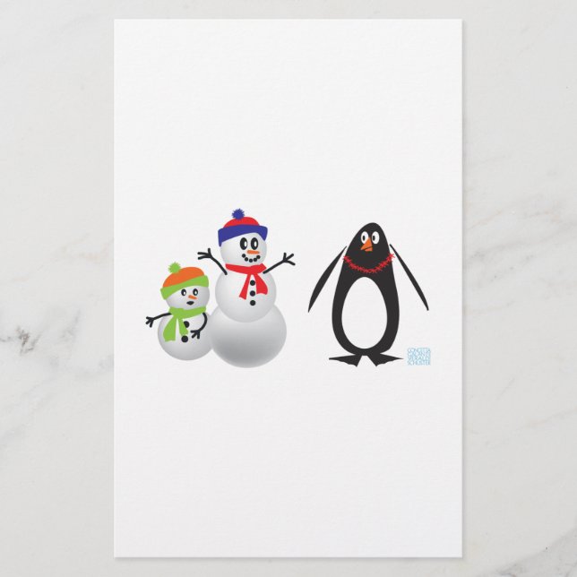 Snögubbar och Penguin (Framsida)