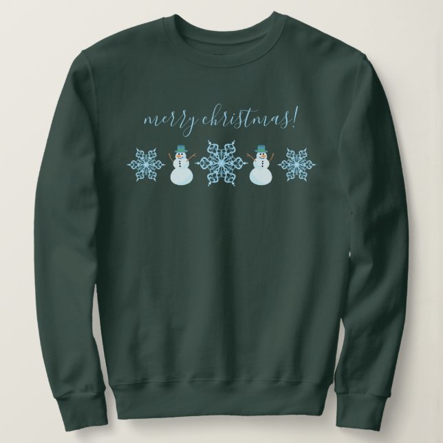 Snögubbar och Snöflingor Jultröja T Shirt (Design framsida)
