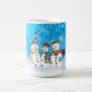 Snögubbar och Snöflingor Kaffemugg