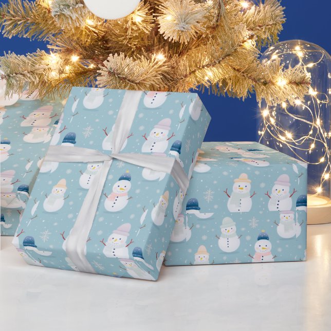 Snögubbar och Snöflingor Modern jul Presentpapper (Helgdagar)