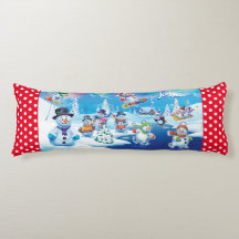 snögubbar på underland under vintern i julklapp