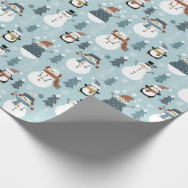 Snögubbar, Penguiner, Julgranar och Snöflingor Presentpapper