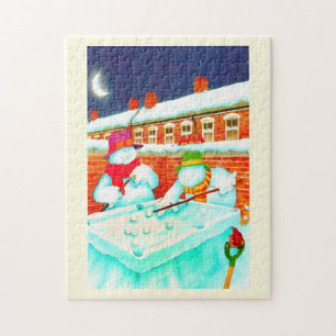 Snögubbar Pussel