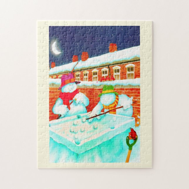 Snögubbar Pussel (Vertikal)