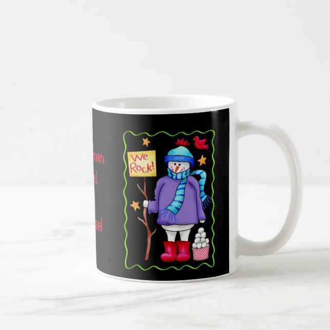 Snögubbar Rule Namn Personlig Snögubbe Art Kaffemugg (Höger)