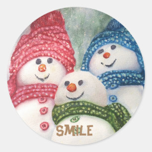 SNÖGUBBAR RUNT KLISTERMÄRKE