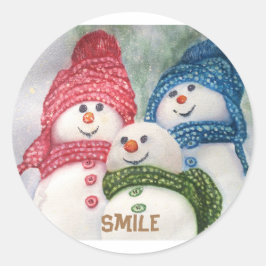 SNÖGUBBAR RUNT KLISTERMÄRKE