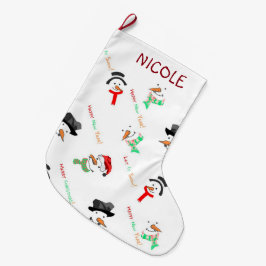 Snögubbar Stor Julstrumpa