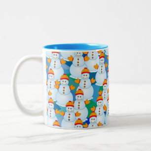 Snögubbar Två-Tonad Mugg