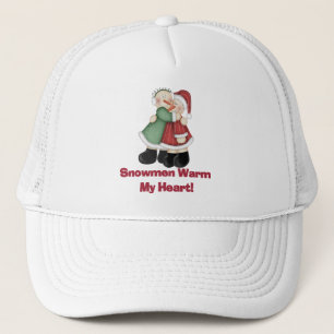 Snögubbar Varma mitt hjärta T-shirts och presenter Truckerkeps