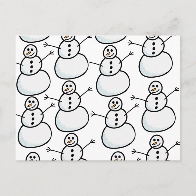 Snögubbar Vykort (Framsida)