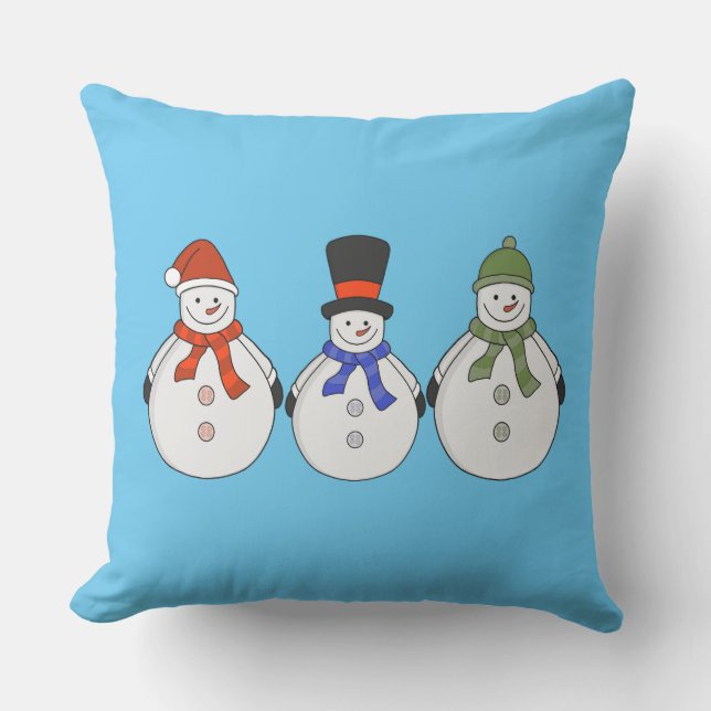 Snögubbar Winter har kom Kudde (Framsida)