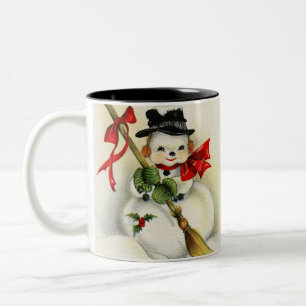 Snögubbe 001 Två-Tonad mugg