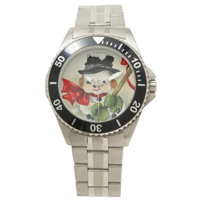 Snögubbe 004 armbandsur (Framsida)