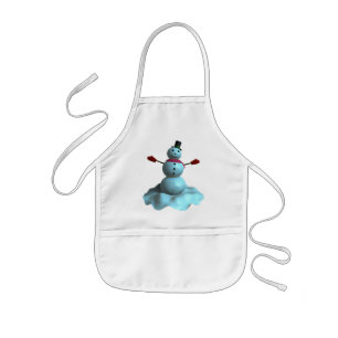 snögubbe 3D Barnförkläde