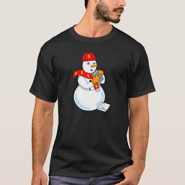 Snögubbe Accountant T Shirt (Framsida)