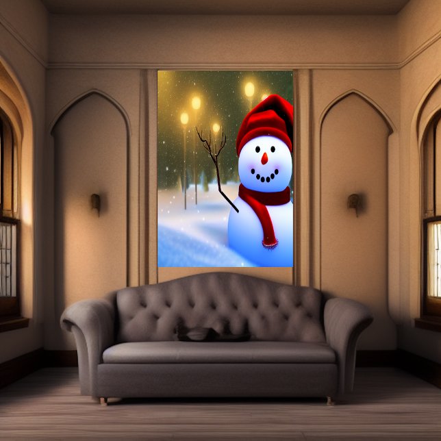 Snögubbe | AI Art Poster (Skapare uppladdad)