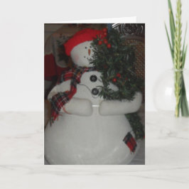 SNÖGUBBE ANPASSNINGSBAR CHRISTMAS-KORT HELGKORT