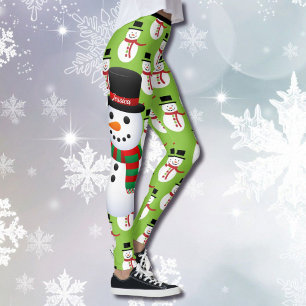 Snögubbe Anpassningsbar Leggings jultomter