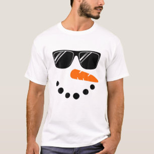 Snögubbe Ansikte Boys Kids Småbarn Glasse (julen), T Shirt