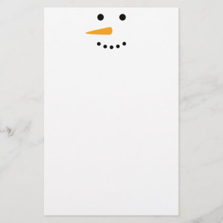 Snögubbe Ansikte Brevpapper