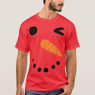 Snögubbe Ansikte Costume Finare Dress Winter Time T Shirt