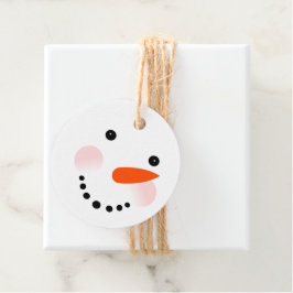 Snögubbe Ansikte Cute Festive jul Gåvor Etiketter