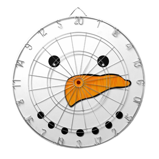 Snögubbe Ansikte Darttavla (Framsidan)