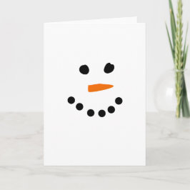 Snögubbe Ansikte Helgkort