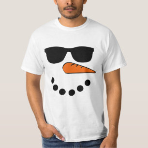 Snögubbe Ansikte julklapp Jultomten Sunglass T Shirt