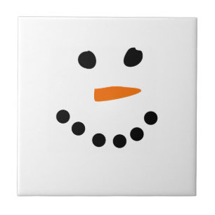 Snögubbe Ansikte Kakelplatta