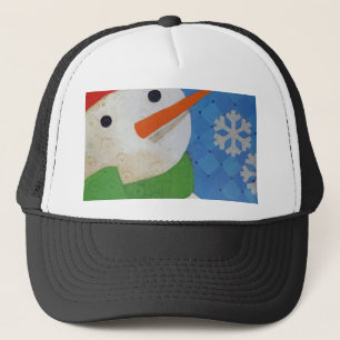 Snögubbe Ansikte Keps