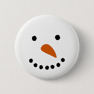 Snögubbe Ansikte Knapp